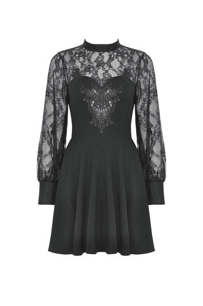 No Reflection Gothic Floral Lace Sleeve Dress by Dark In Love