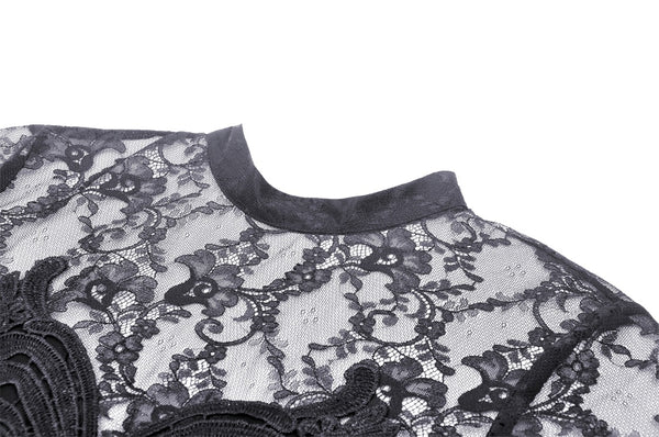 No Reflection Gothic Floral Lace Sleeve Dress by Dark In Love