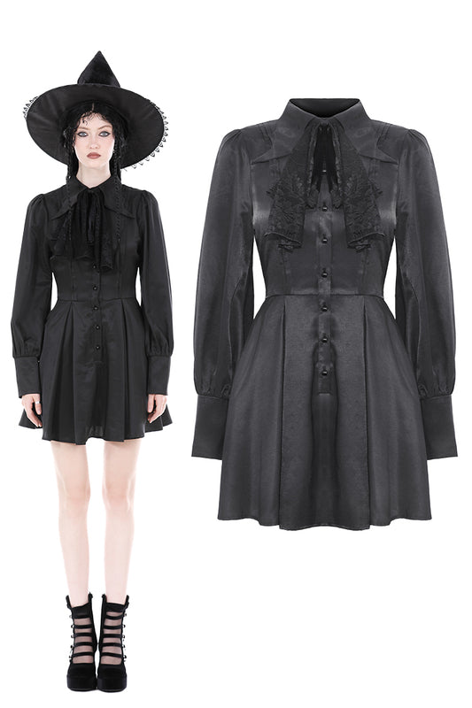 Gothic Charm Button Up Dress by Dark In Love