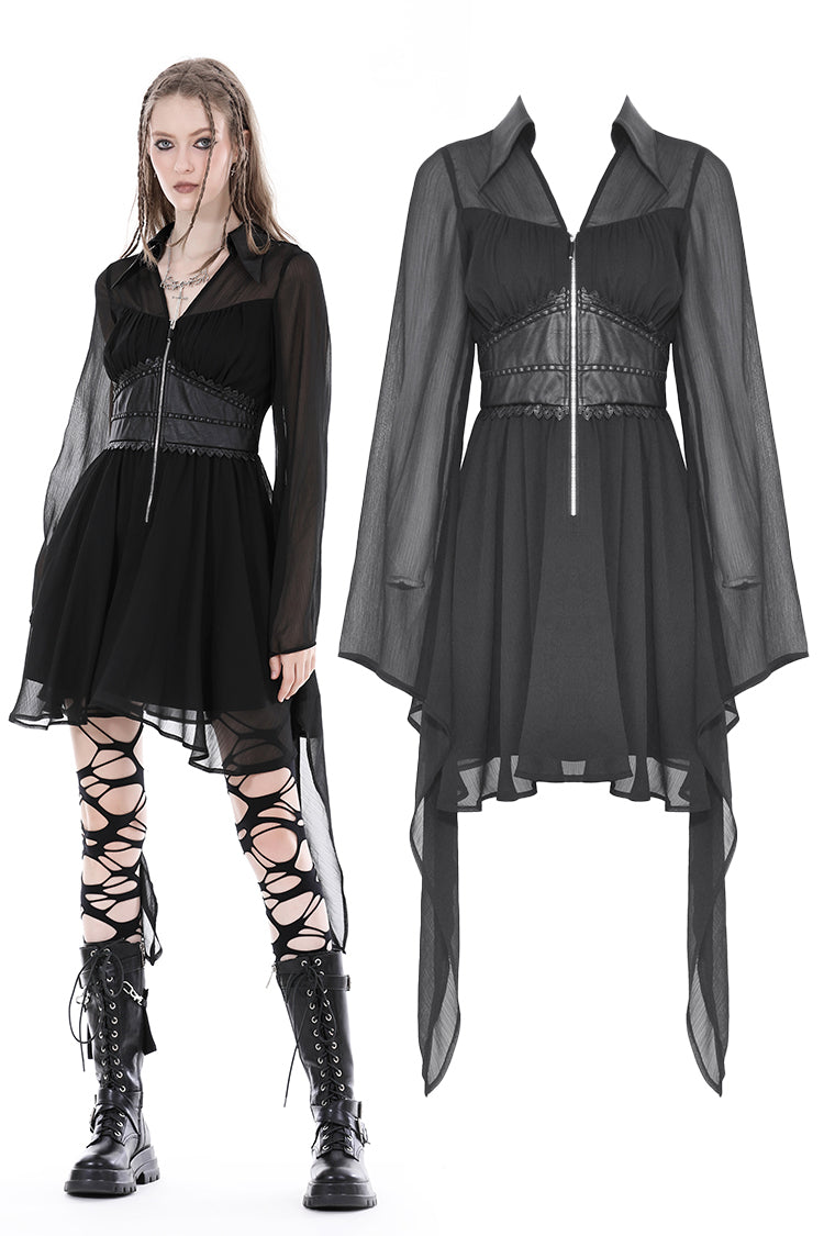 Better Days Sheer Bell Sleeves Dress by Dark In Love