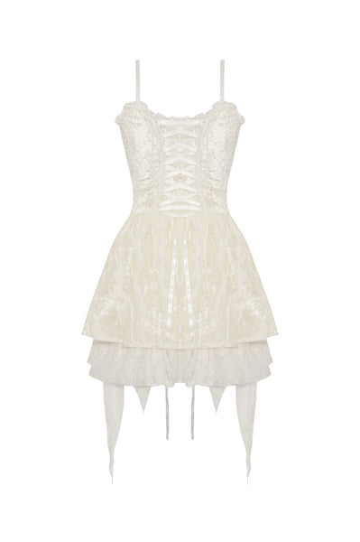 Velvet Meringue Corset Lace Up Dress by Dark In Love