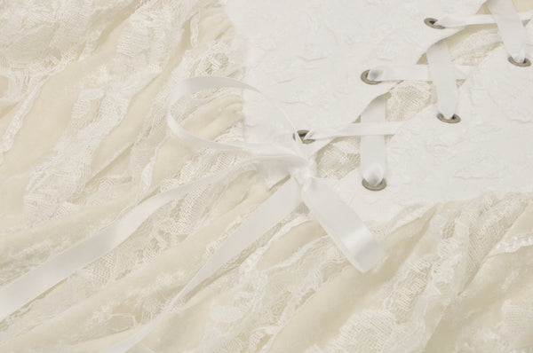 Velvet Meringue Corset Lace Up Dress by Dark In Love