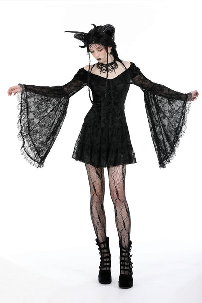 Count Your Blessings Gothic Off Shoulder Dress by Dark In Love