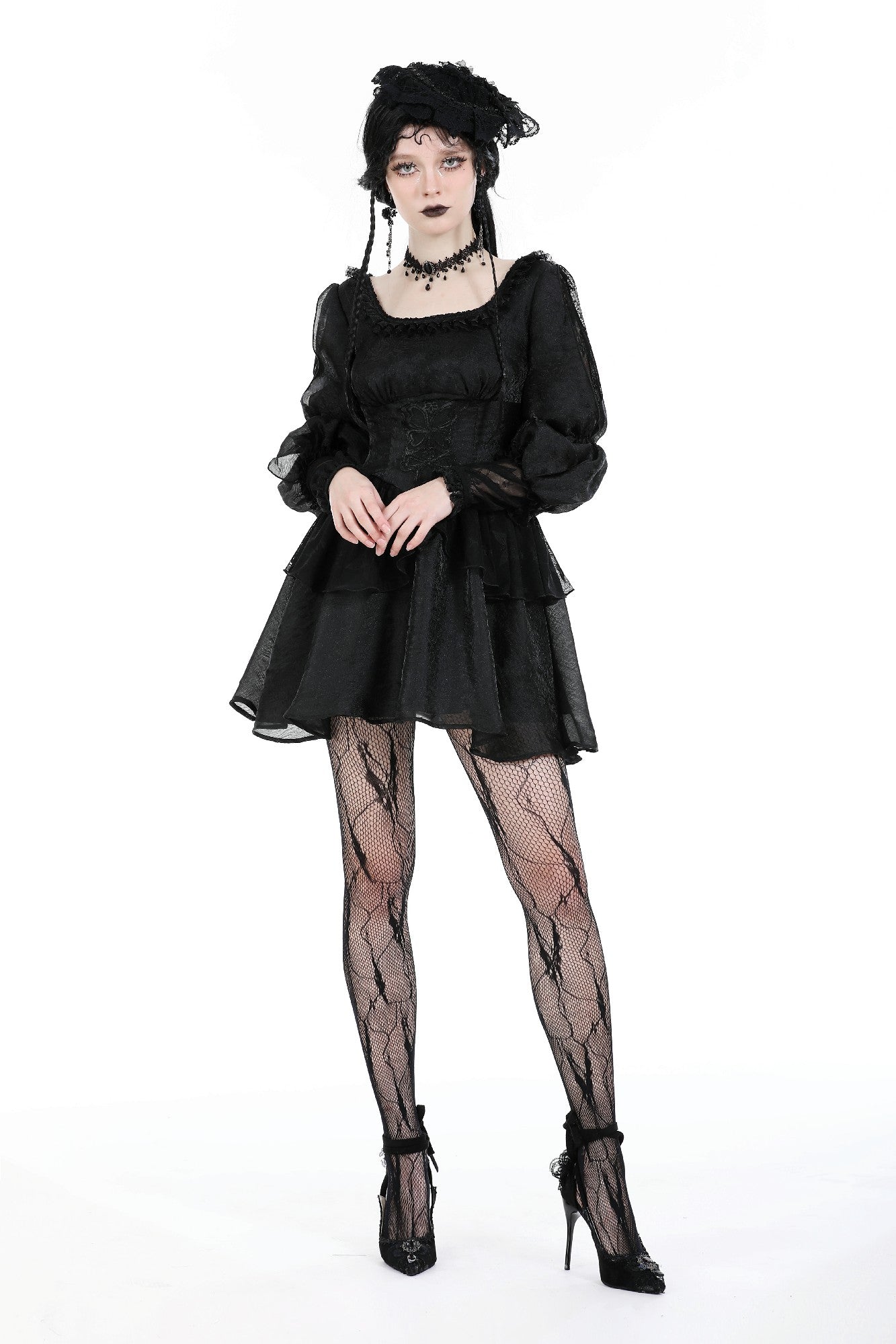 Gothic Spring Bubble Sleeve Dress by Dark In Love