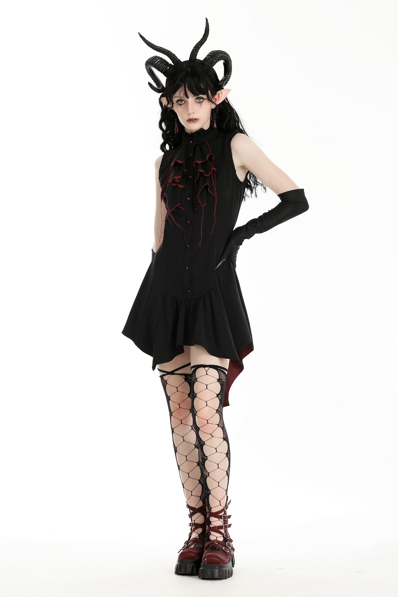 Midnight Creature Gothic Shirt Dress by Dark In Love