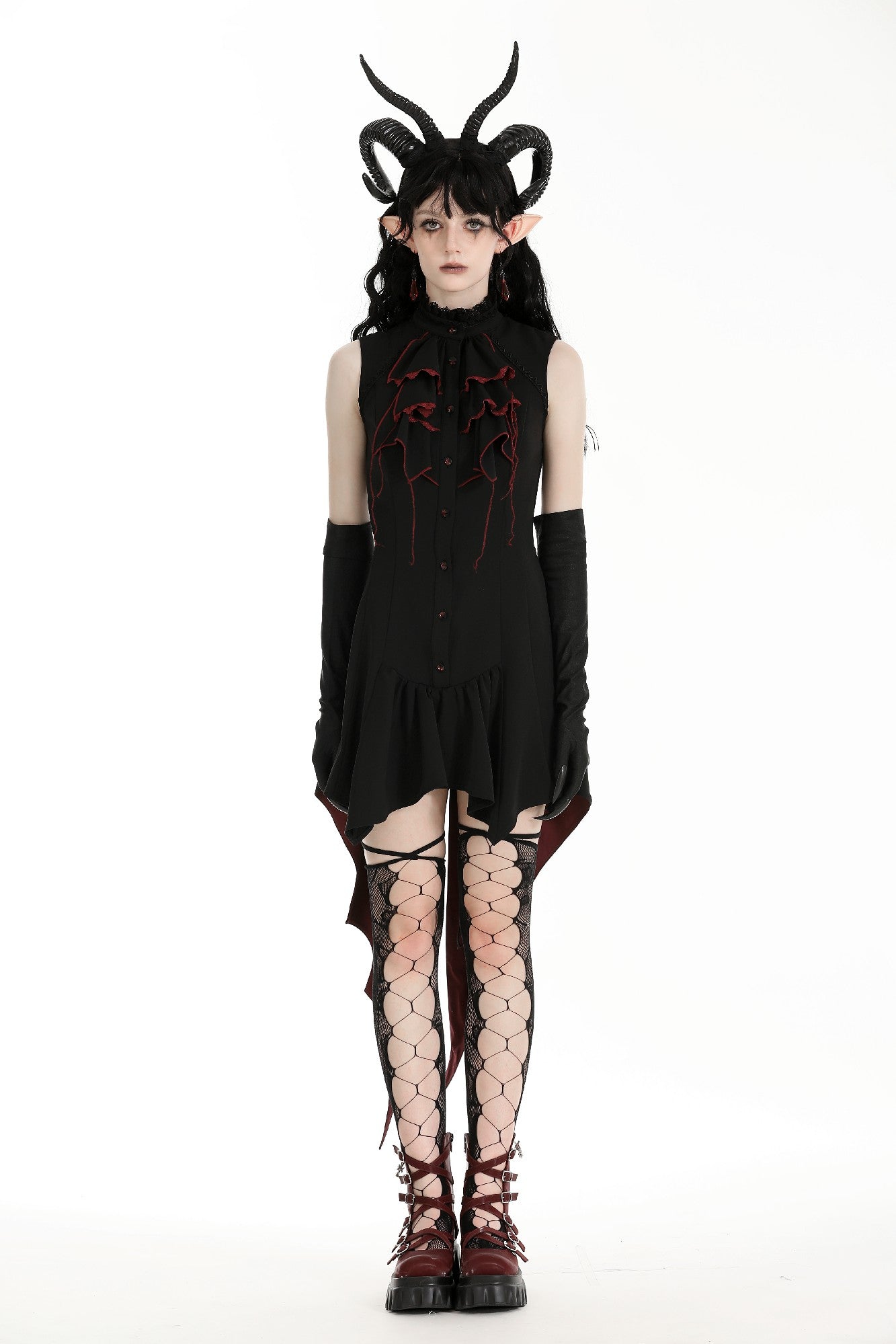 Midnight Creature Gothic Shirt Dress by Dark In Love