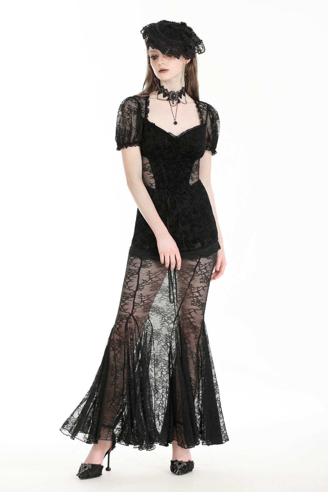 Circe Gothic Lace Dress by Dark In Love