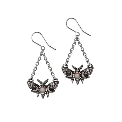 Lunar Moth Dropper Earrings by Alchemy Gothic