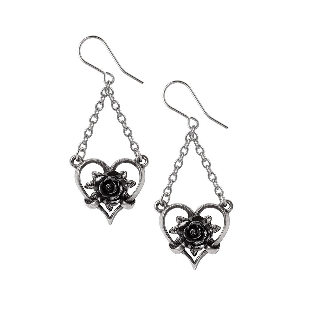 Heart of Blackness Earrings by Alchemy Gothic