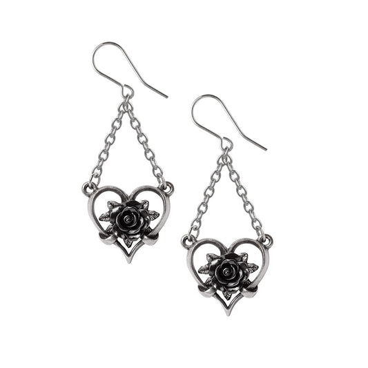 Heart of Blackness Earrings by Alchemy Gothic