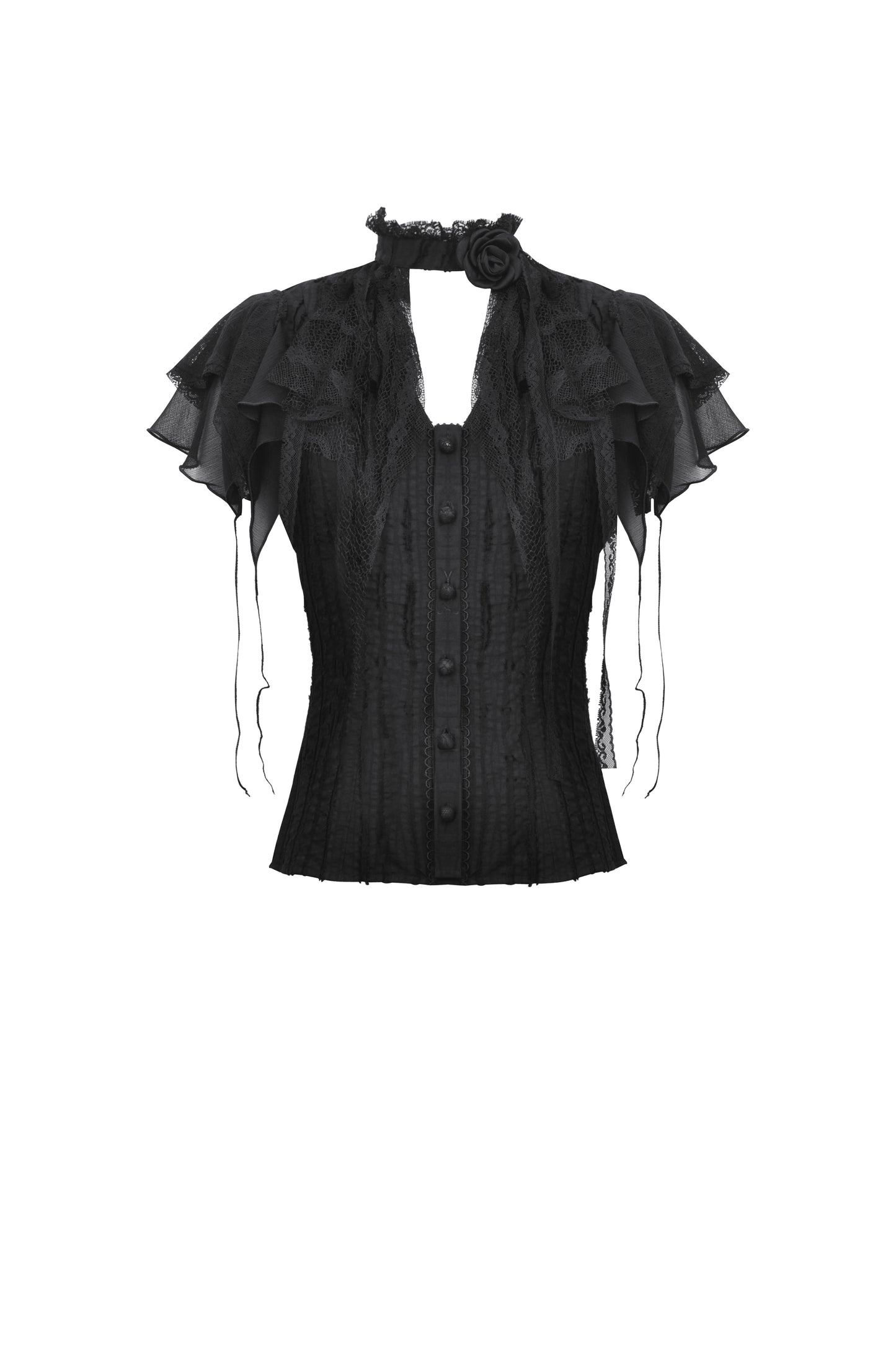 Fleur Noire Gothic Blouse Top by Dark In Love