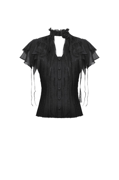 Fleur Noire Gothic Blouse Top by Dark In Love