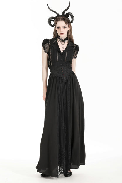 Chivalry Gothic Lace Blouse Top by Dark In Love