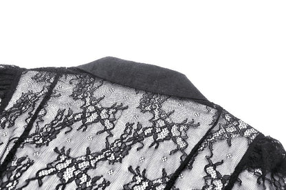 Chivalry Gothic Lace Blouse Top by Dark In Love