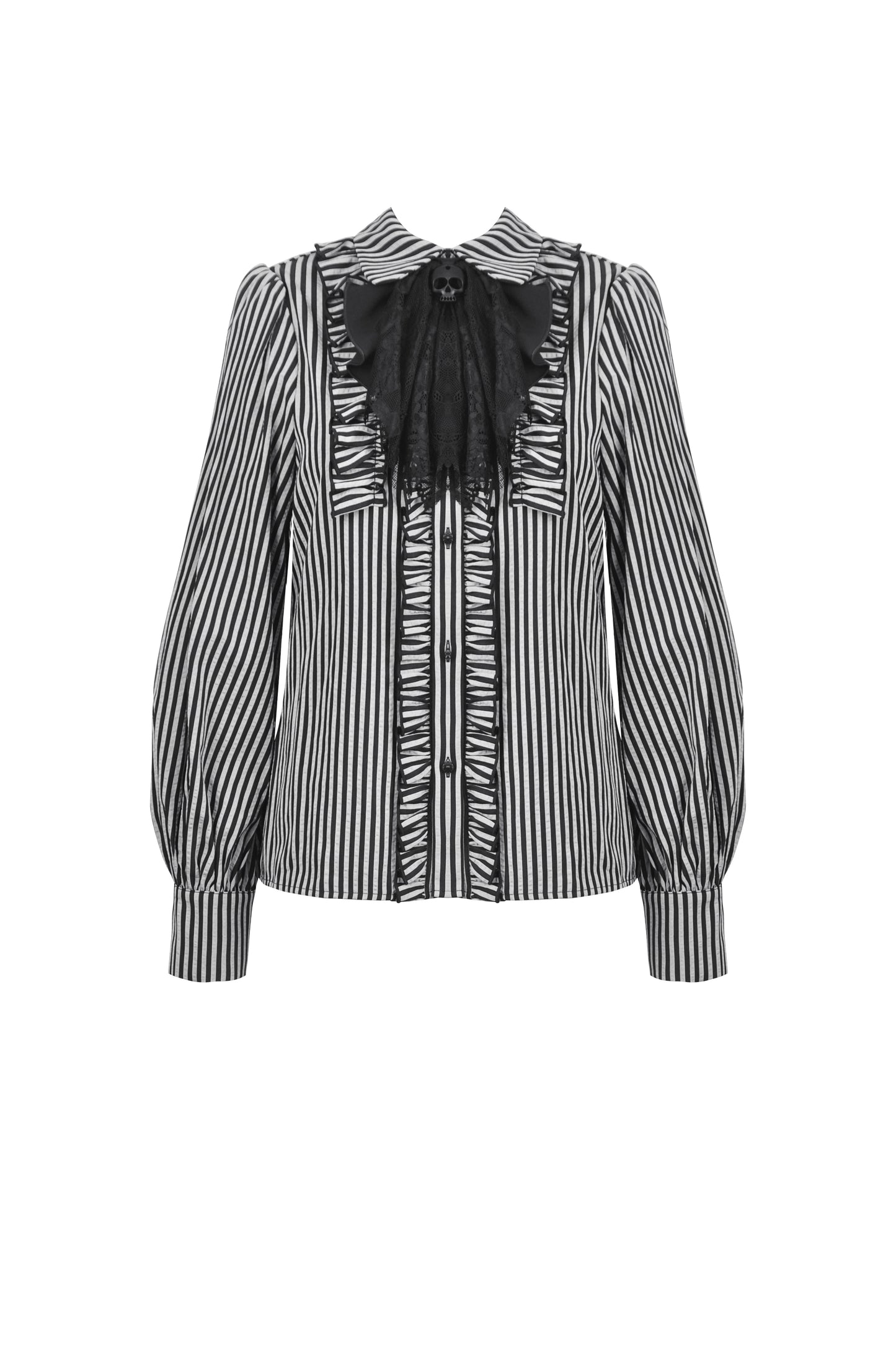 Lilah Gothic Lolita Striped Blouse Top by Dark In Love