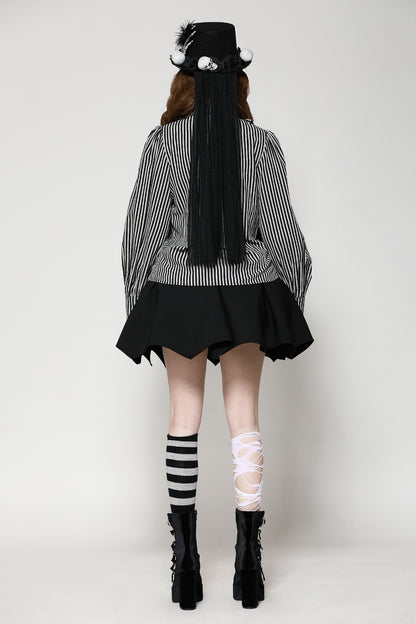 Lilah Gothic Lolita Striped Blouse Top by Dark In Love