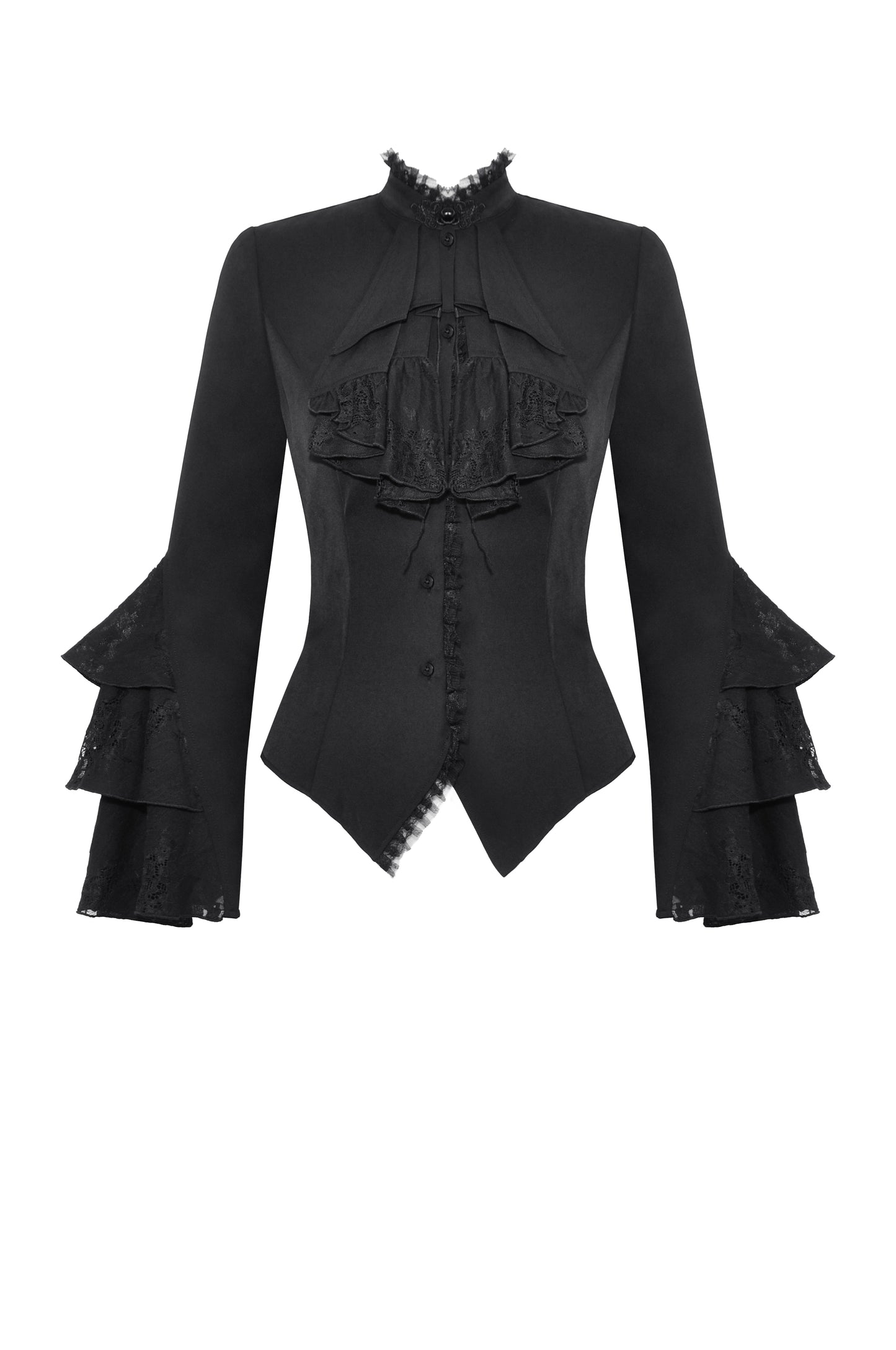 Deidre Gothic Ruffle Blouse Top by Dark In Love