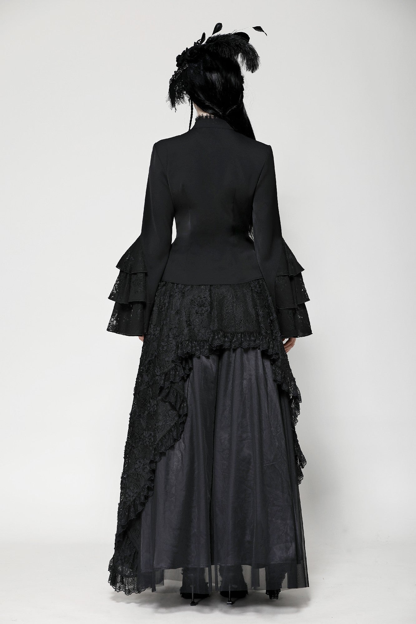 Deidre Gothic Ruffle Blouse Top by Dark In Love