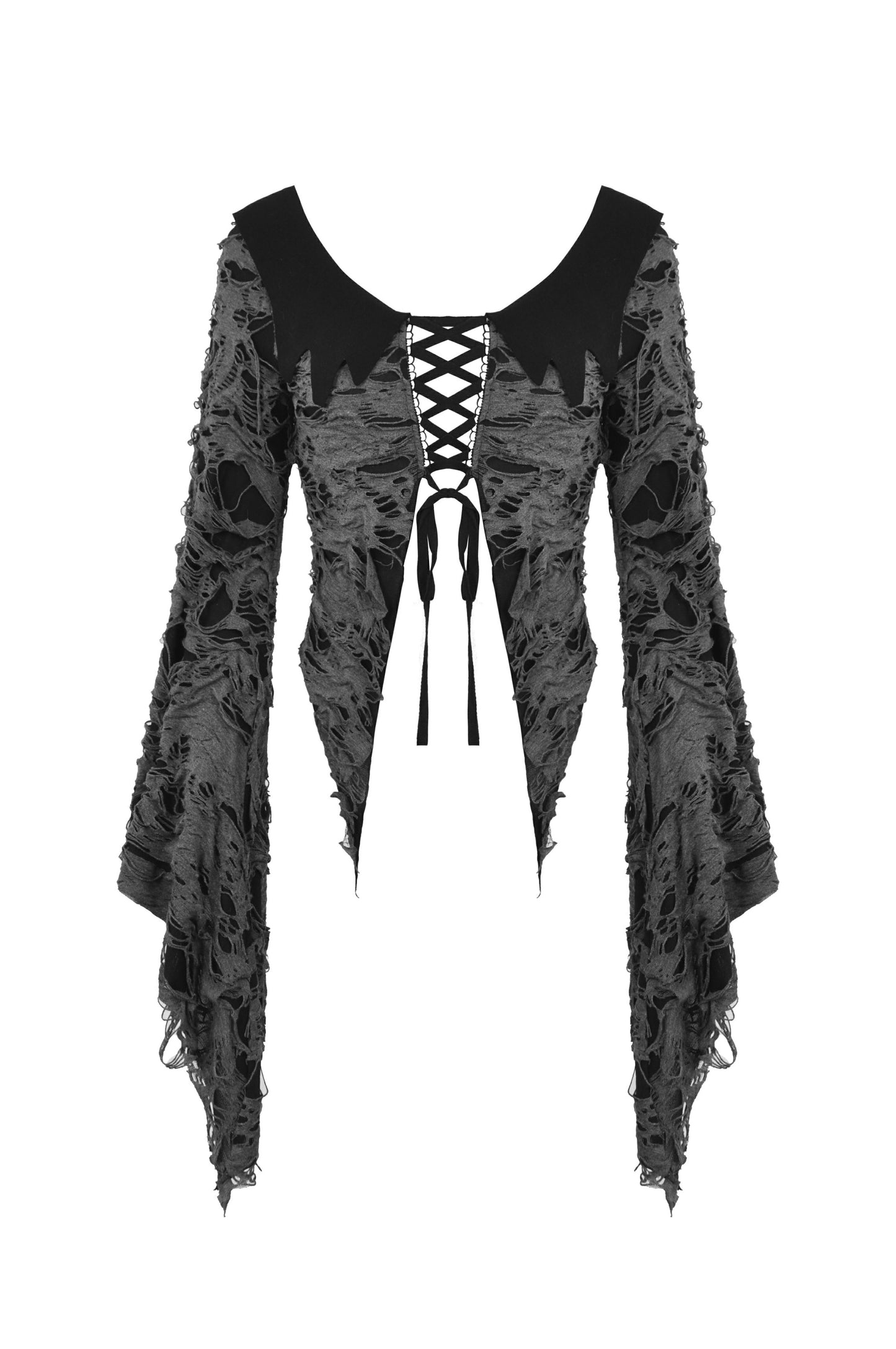 Bram Shredded Gothic Cardigan Top by Dark In Love