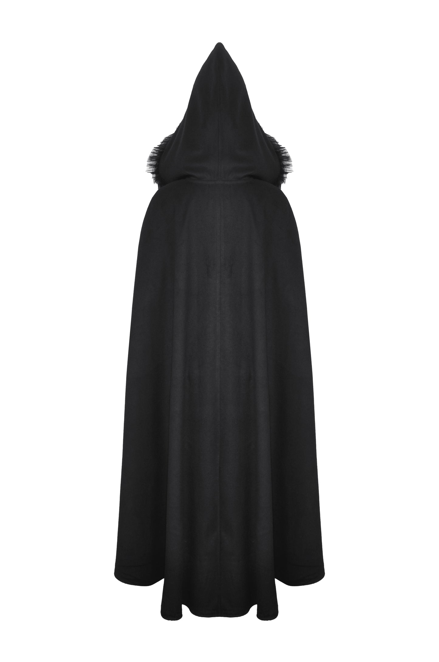 Grieving Gothic Faux Fur Hooded Cloak by Dark In Love