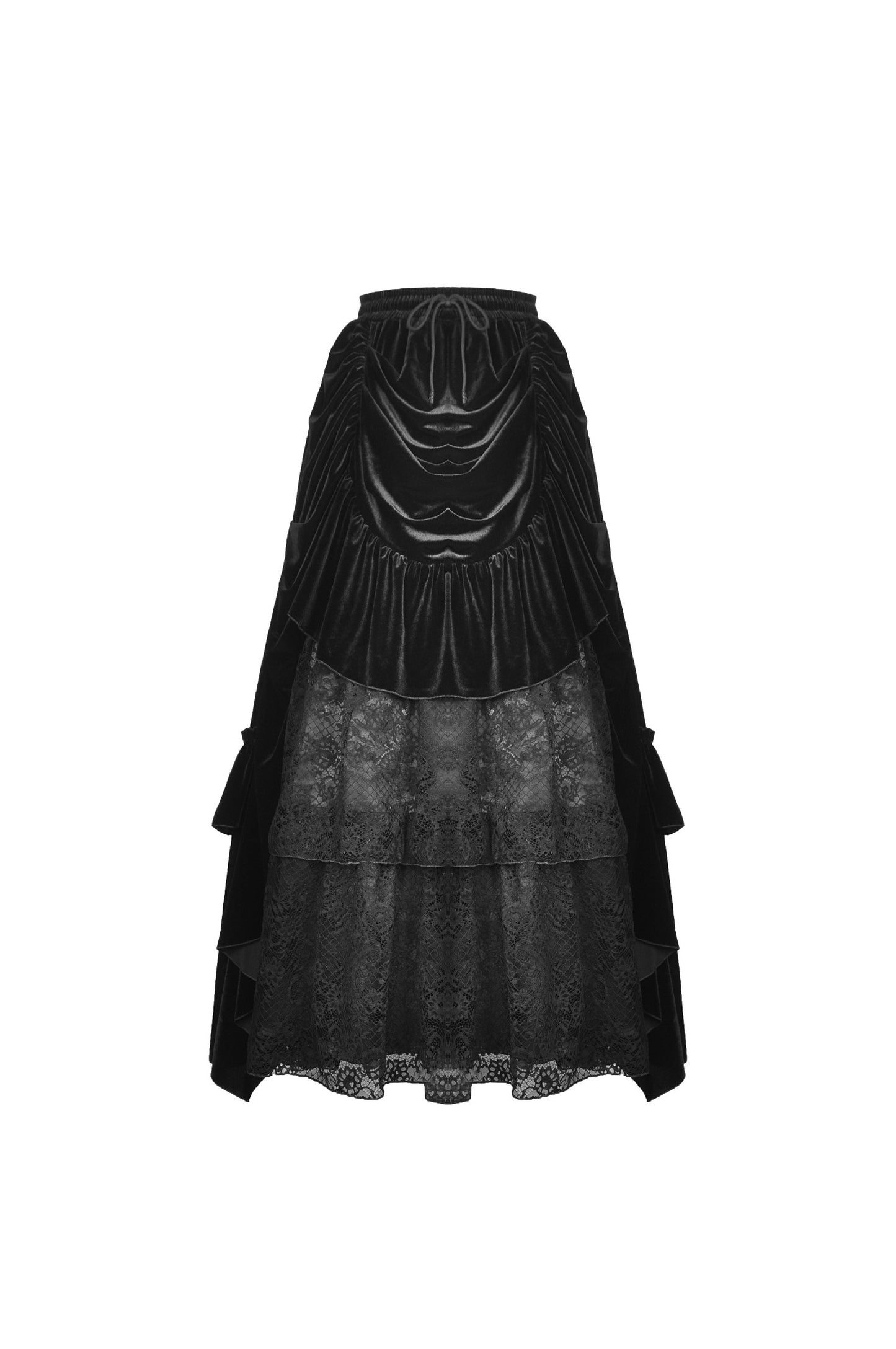 Agnes Gothic Ruffle Velvet Skirt by Dark In Love