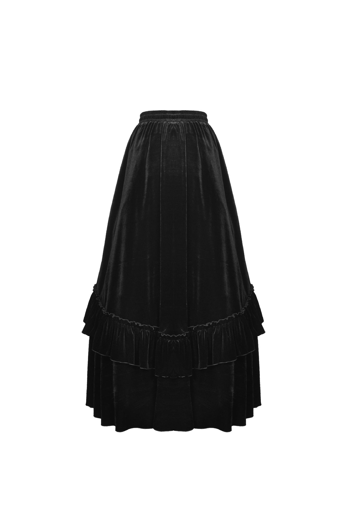 Agnes Gothic Ruffle Velvet Skirt by Dark In Love