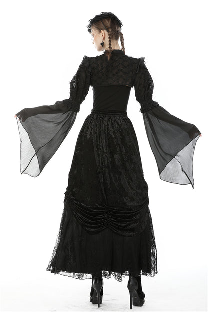 Mara Gothic Velvet Skirt by Dark In Love