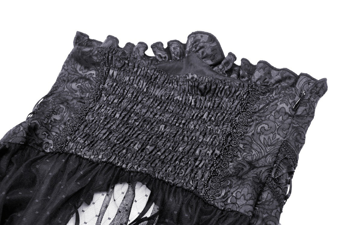 Corvina Gothic Corset Mesh Skirt by Dark In Love