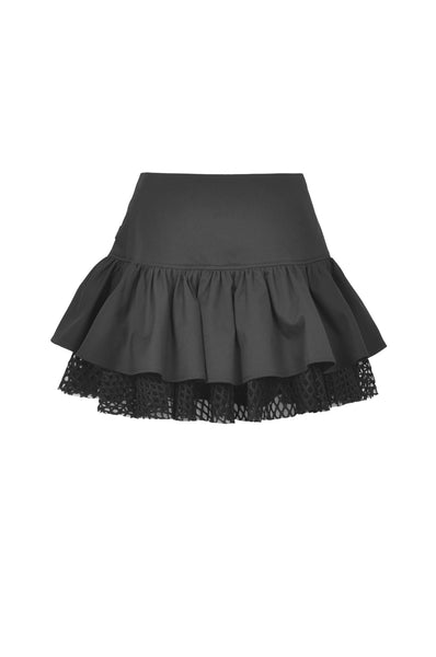 Twisted Smiles Ruffle Skirt by Dark In Love