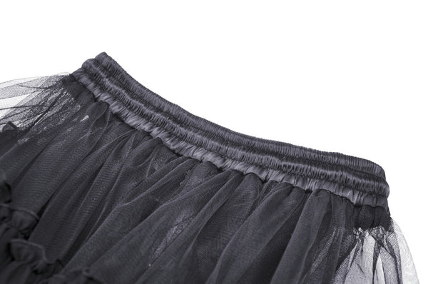 Lovelace Lacey Mesh High Low Skirt by Dark In Love