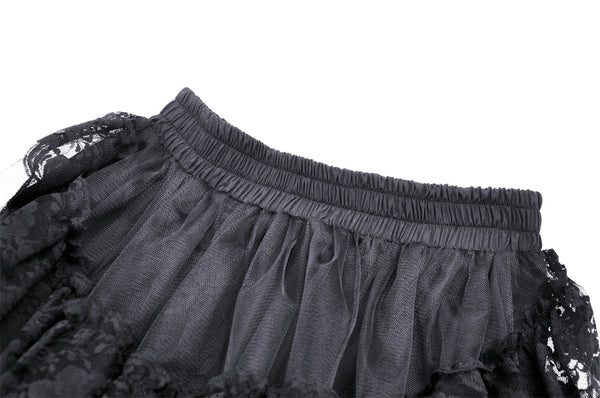 Still Mourning Lace Swallow Tail Skirt by Dark In Love