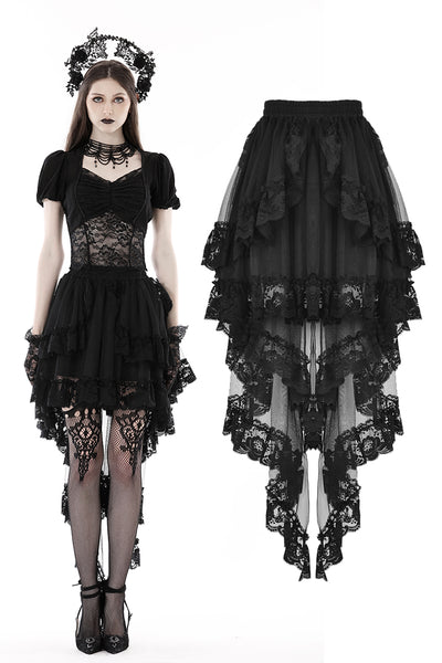 Still Mourning Lace Swallow Tail Skirt by Dark In Love