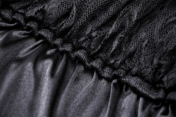 Mary Anne Gothic Frilly Lace Train Skirt by Dark In Love