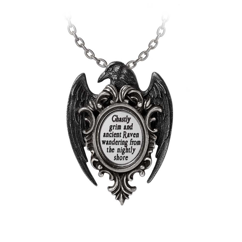 Quoth the Raven Pendant Necklace by Alchemy Gothic