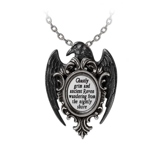 Quoth the Raven Pendant Necklace by Alchemy Gothic