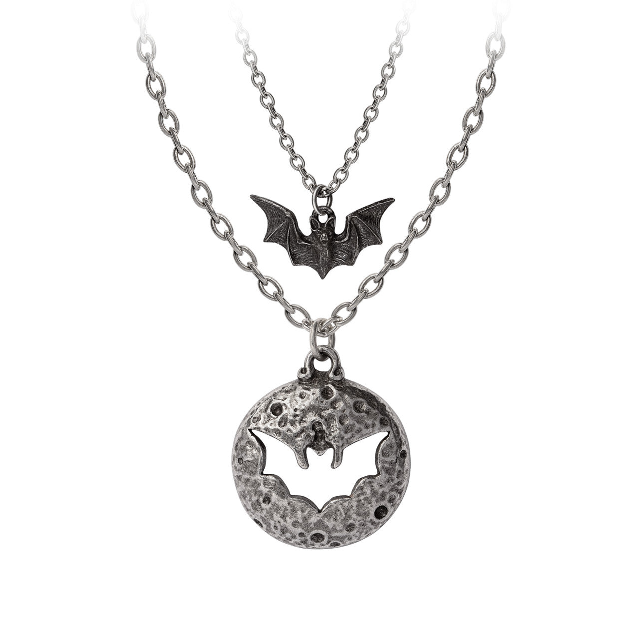 Luna Roost Pendant Necklace Pair by Alchemy Gothic