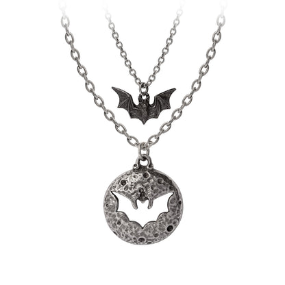 Luna Roost Pendant Necklace Pair by Alchemy Gothic