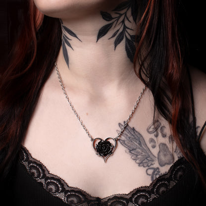 Heart of Blackness Pendant Necklace by Alchemy Gothic