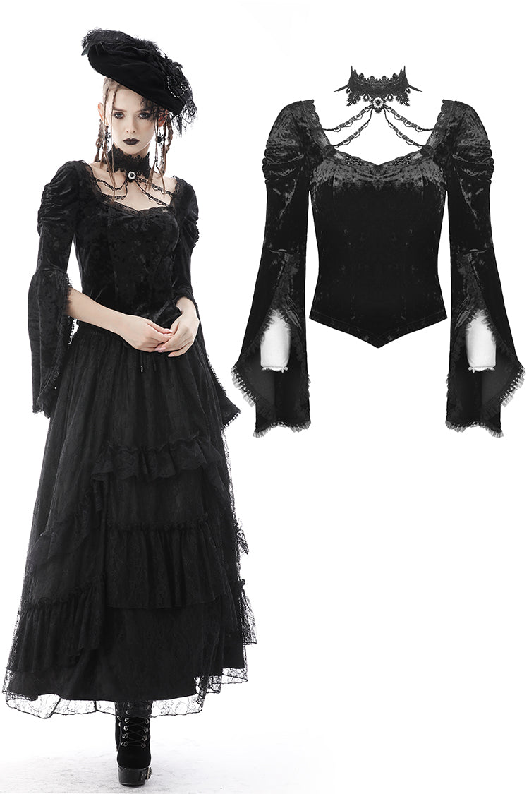 Lily Victorian Gothic Velvet Top by Dark In Love