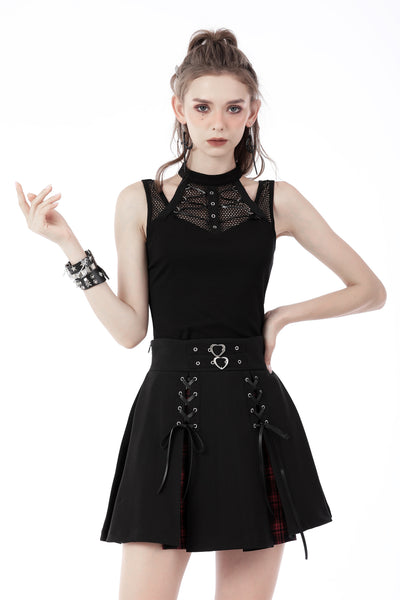 Lucy Fishnet Punk Crop Top by Dark In Love