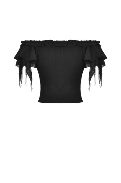 Ladylike Gothic Off The Shoulder Top by Dark In Love