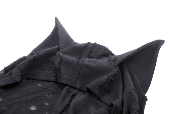 Killer Kitty Cat Ear Hooded Crop Top by Dark In Love