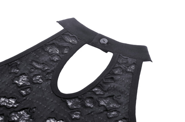 Rolling Skulls Gothic Lace Up Crop Top by Dark In Love