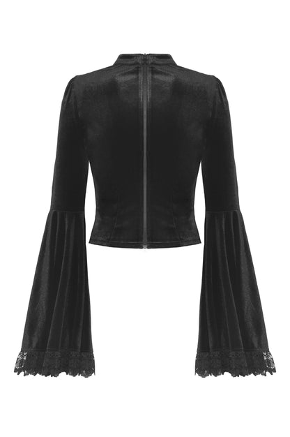 Ashes To Ashes Gothic Velvet Lace Top by Dark In Love