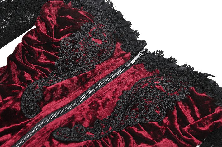 Burning Rose Petals Lace Sleeve Top by Dark In Love