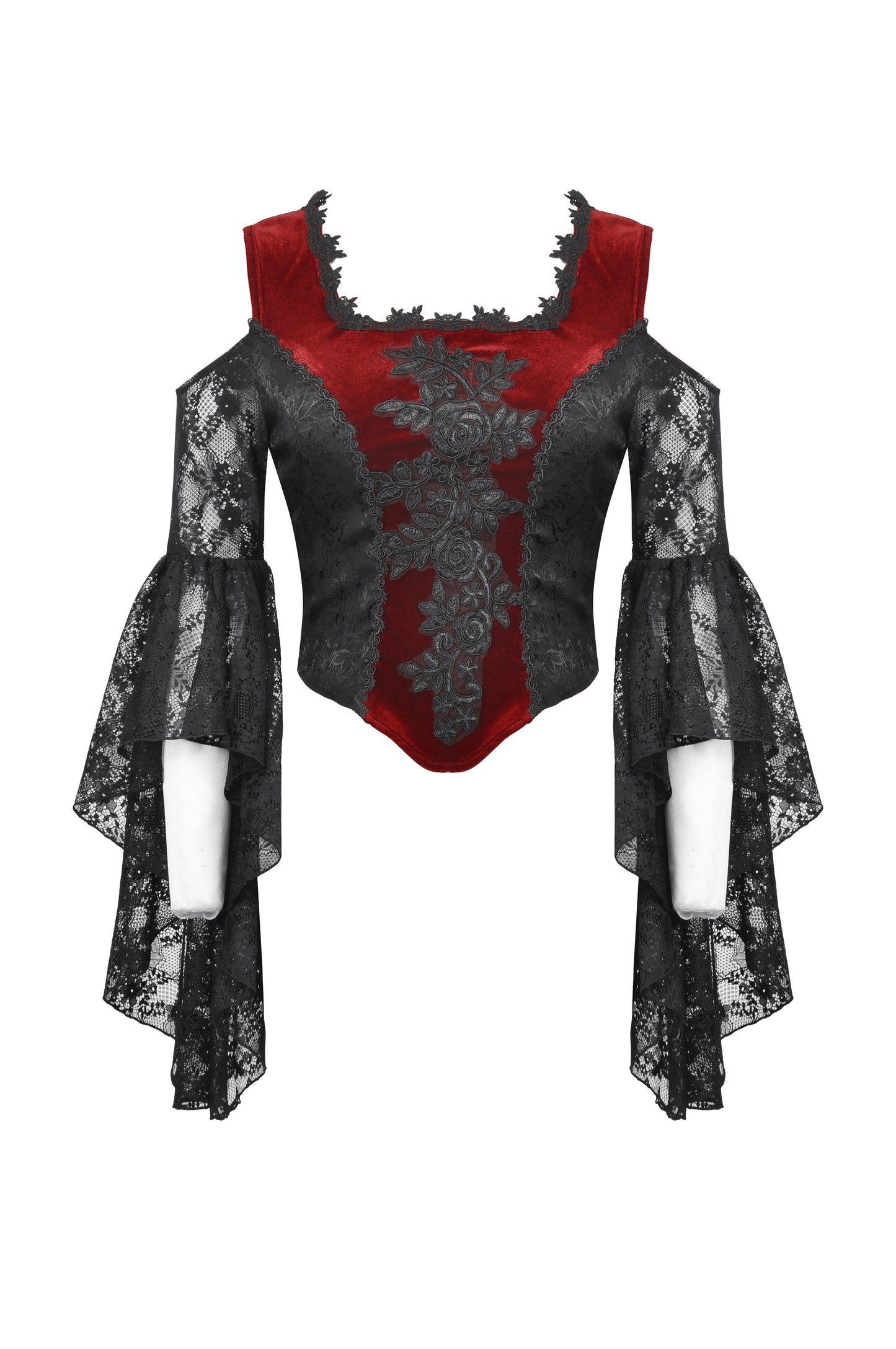 Damning Romance Gothic Velvet Lace Top by Dark In Love