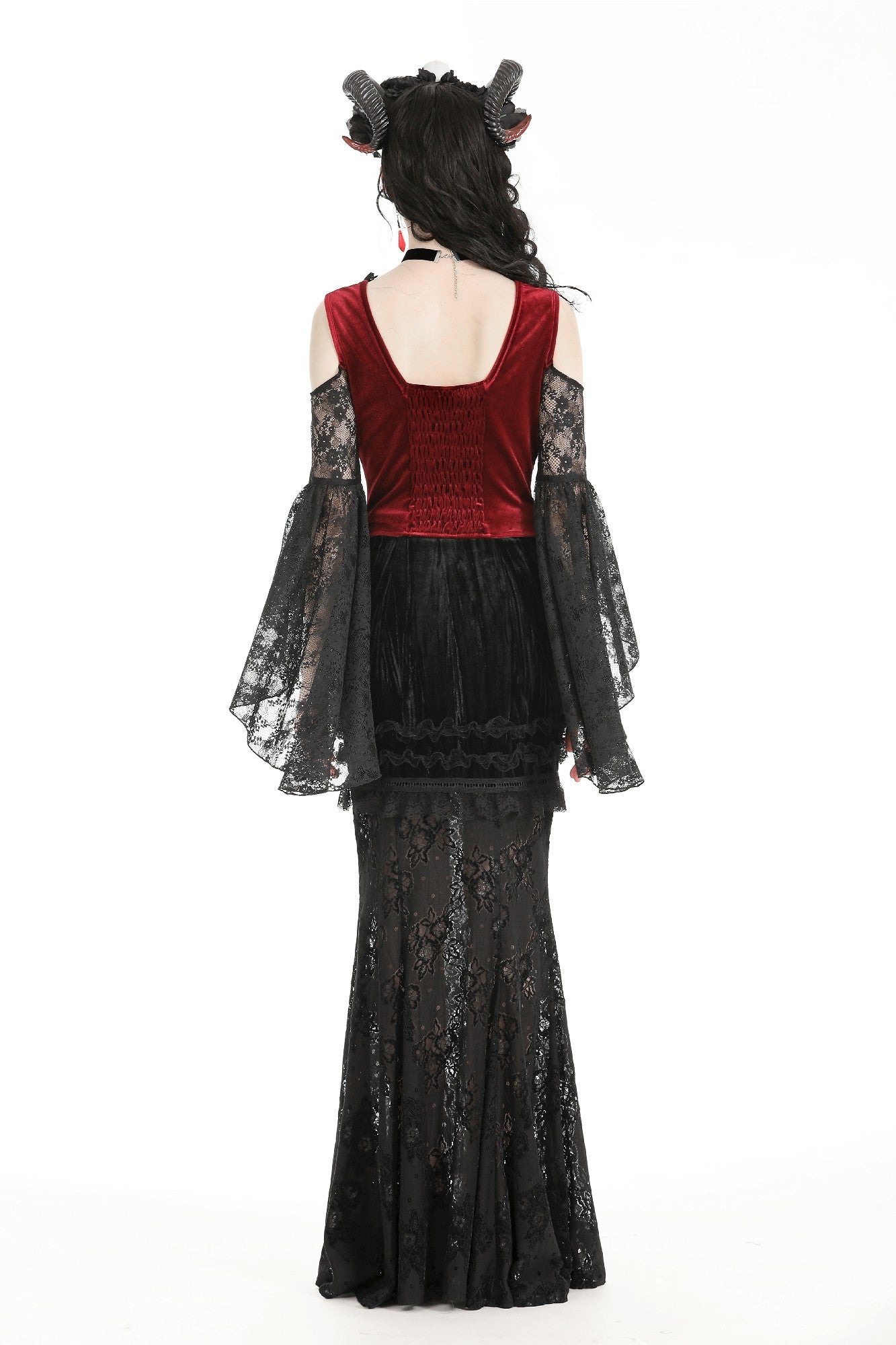 Damning Romance Gothic Velvet Lace Top by Dark In Love