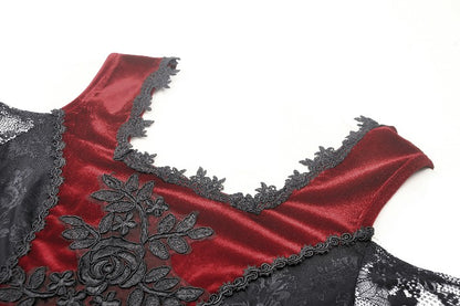 Damning Romance Gothic Velvet Lace Top by Dark In Love