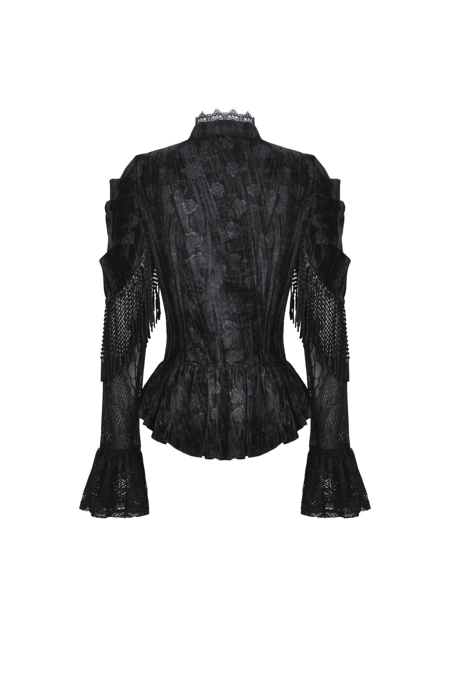 Dried Roses Gothic Velvet Lace Top by Dark In Love