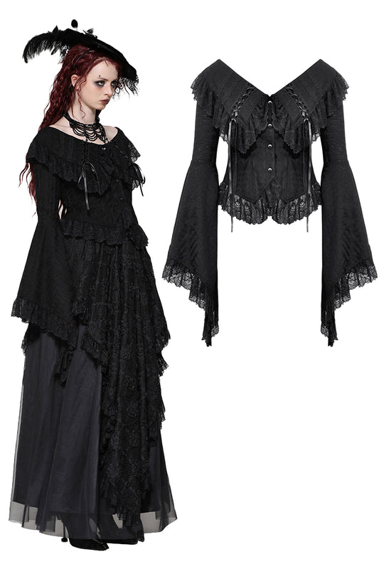 Kissing In The Rain Gothic Top by Dark In Love